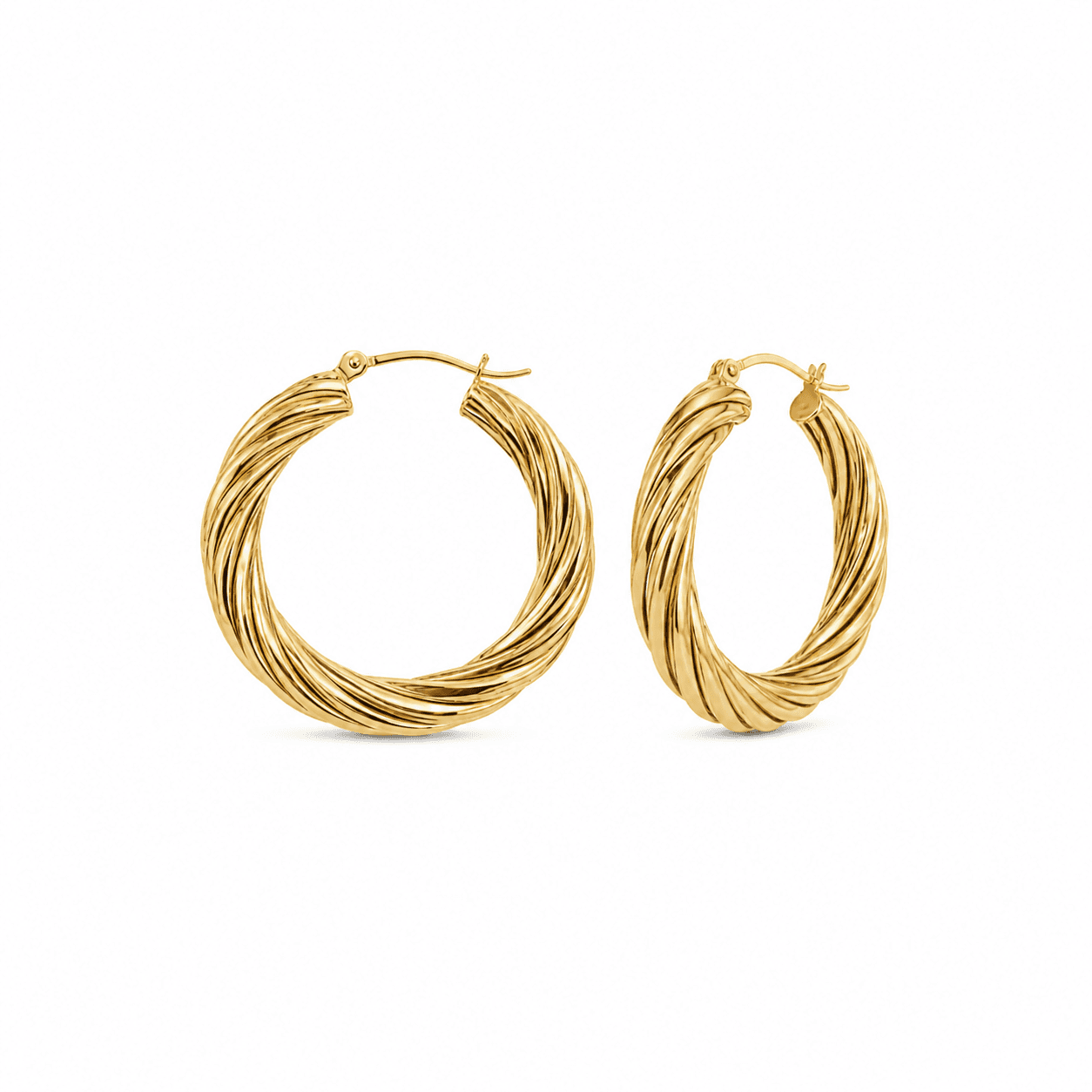 Honoras Img 4724 Large Layered Braid Gold Hoop Earrings front product image
