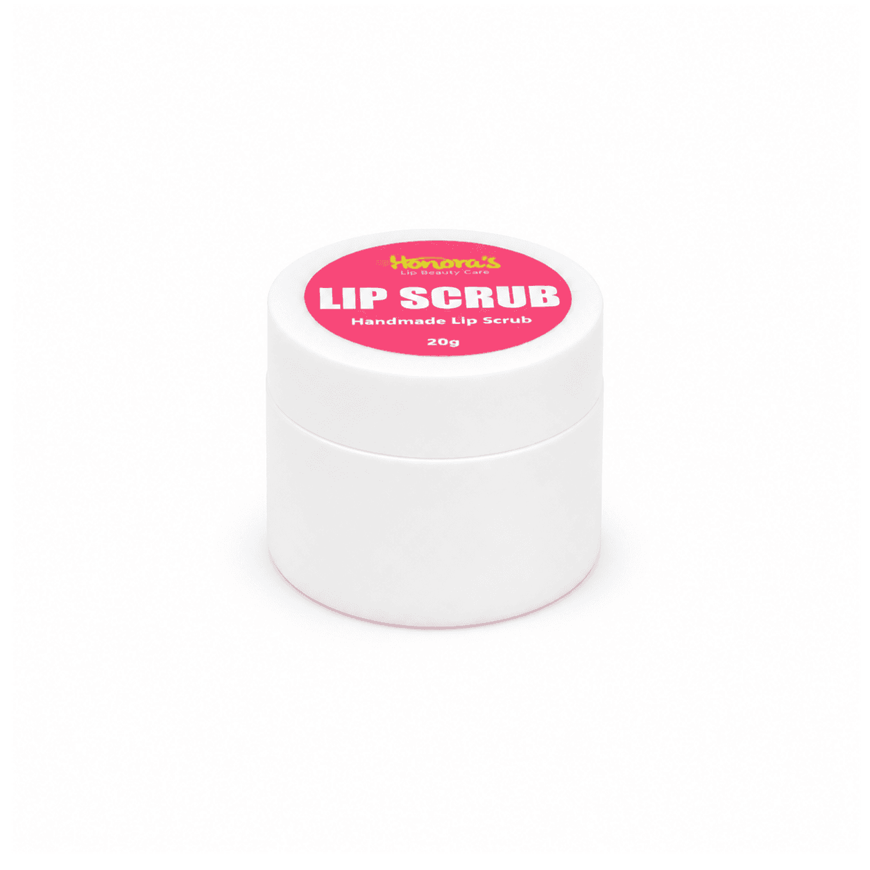 Honoras White Handmade Lip Scrub 20g front product image