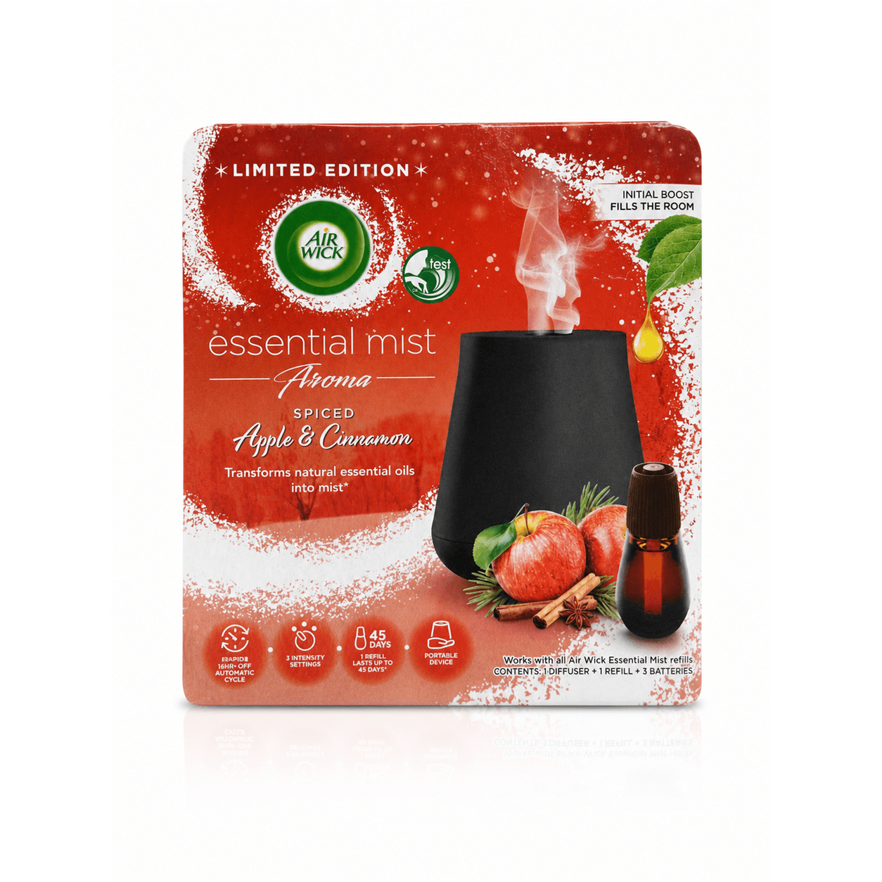 Air Wick Essential Mist Aroma - Spiced Apple & Cinnamon front product image